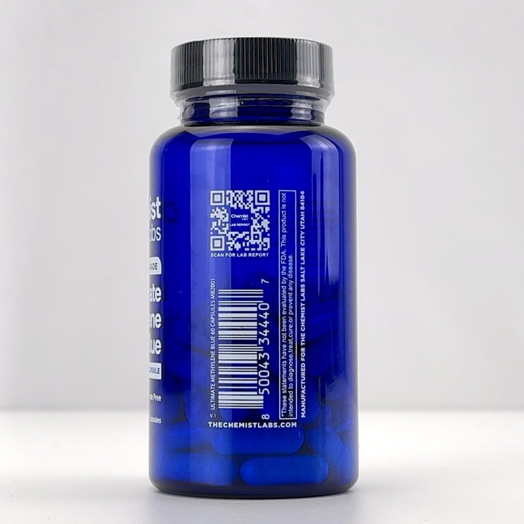 Chemist Labs Methylene Blue capsules in a natural setting