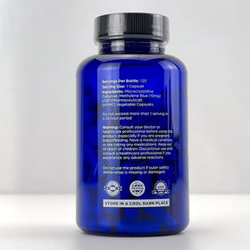 Chemist Labs Methylene Blue capsules on a table