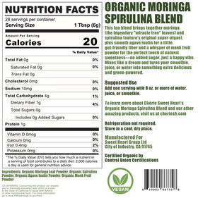 Chérie Sweet Heart Mélange Bio de Moringa et Spiruline - sachet ouvert
