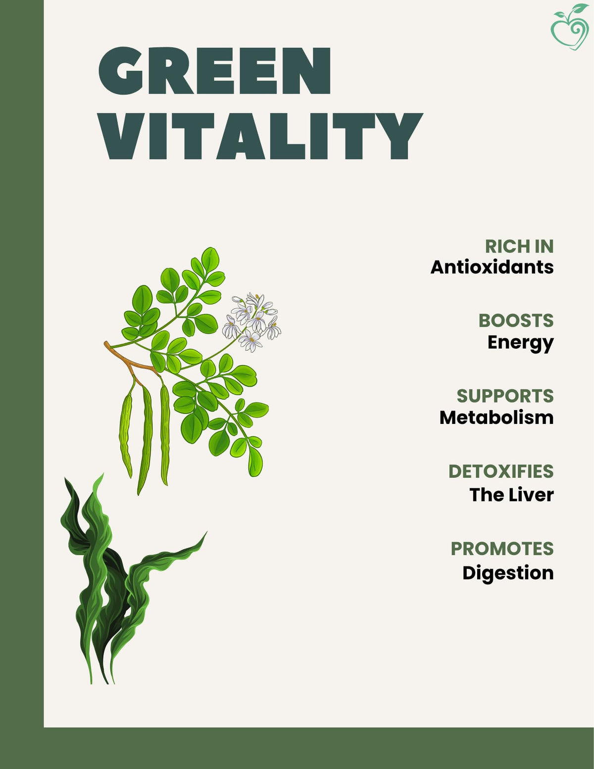 Chérie Sweet Heart Mélange de Moringa et Spiruline - versé dans un bol