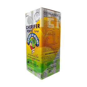 Cherifer Sirop Forte avec ingrédients visibles en arrière-plan