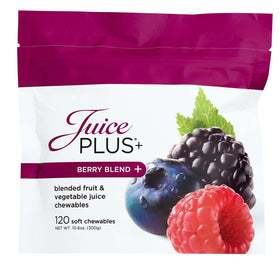 Chews aux Baies Juice Plus+ vue de face avec emballage