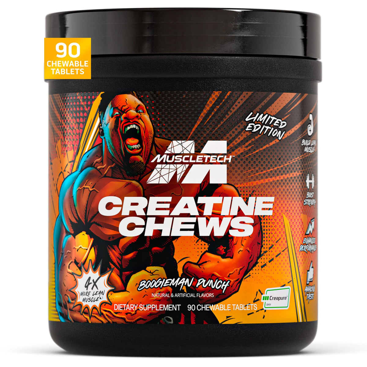 Chews de Créatine MuscleTech Boogieman Punch vue de face