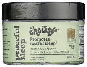 Chews de Sommeil Paisible CHEWSY en présentation sur une table
