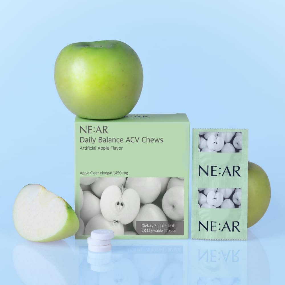 Chews NE:AR au vinaigre de cidre de pomme, arrière de l'emballage
