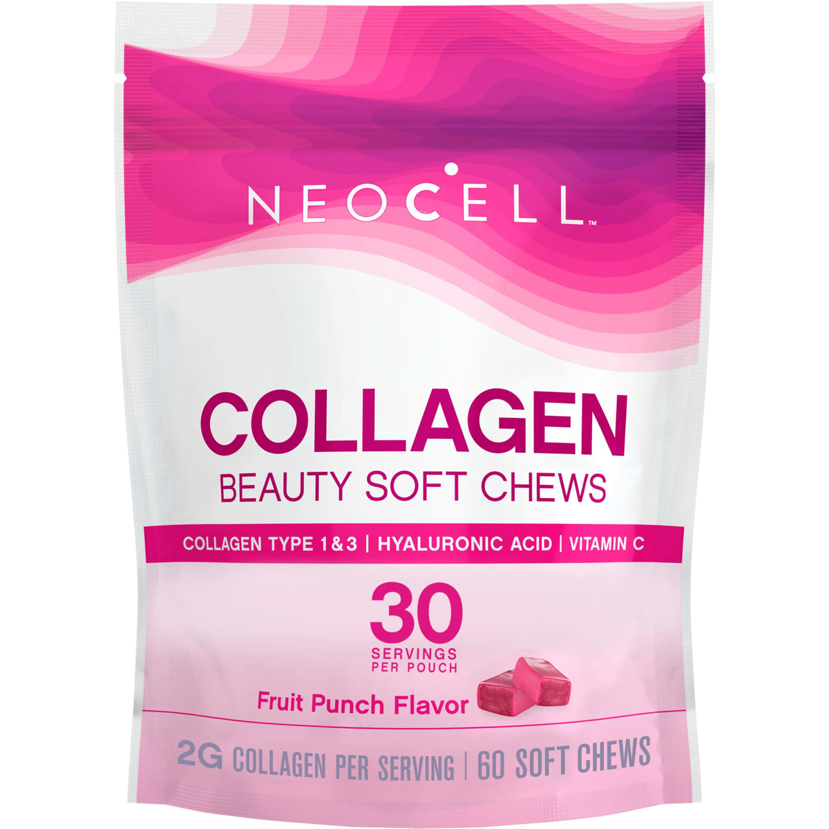 Chews NeoCell Collagen Peptides 60 Soft Chews emballage avant