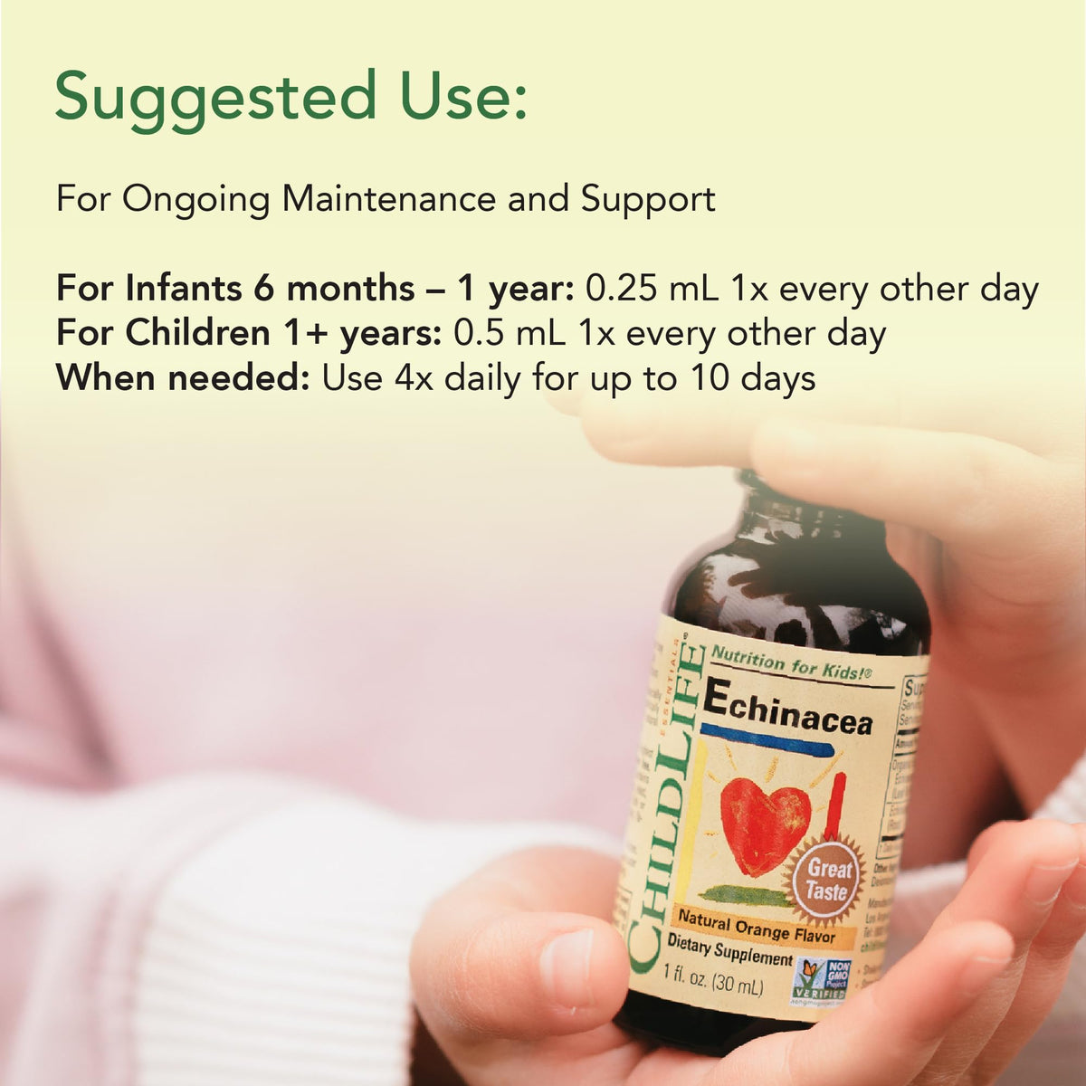 CHILDLIFE ESSENTIALS Echinacea pour Enfants avec ingrédients