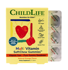 CHILDLIFE ESSENTIALS Gummies Multivitamines Orange avant