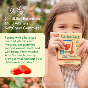 CHILDLIFE ESSENTIALS Gummies Multivitamines Orange côté
