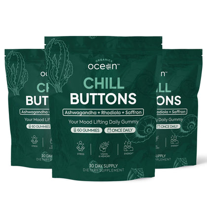 Chill Buttons Organics Ocean gélifiés en boîte de 180 unités
