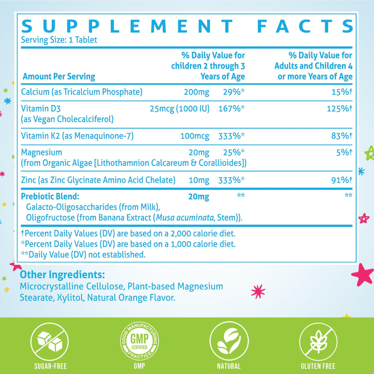 ChiQwench Complément Alimentaire Calcium 500 mg, comprimés orange à croquer