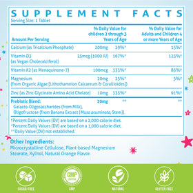 ChiQwench Complément Alimentaire Calcium 500 mg, comprimés orange à croquer