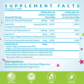 ChiQwench Complément Alimentaire Calcium 500 mg, comprimés orange à mâcher