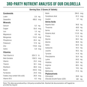 Chlorella Bio Triquetra Health comprimés avec lumière naturelle