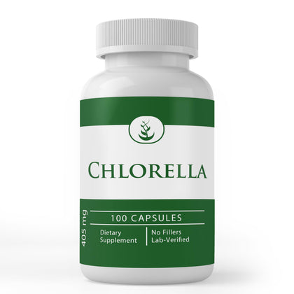 Chlorella PURE ORIGINAL INGREDIENTS 100 capsules vue de face