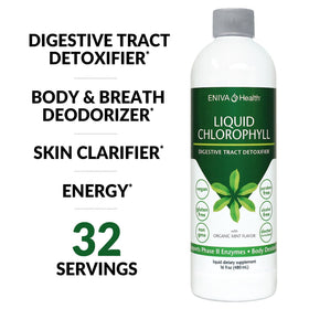 Chlorophylle Liquide Eniva sur fond blanc