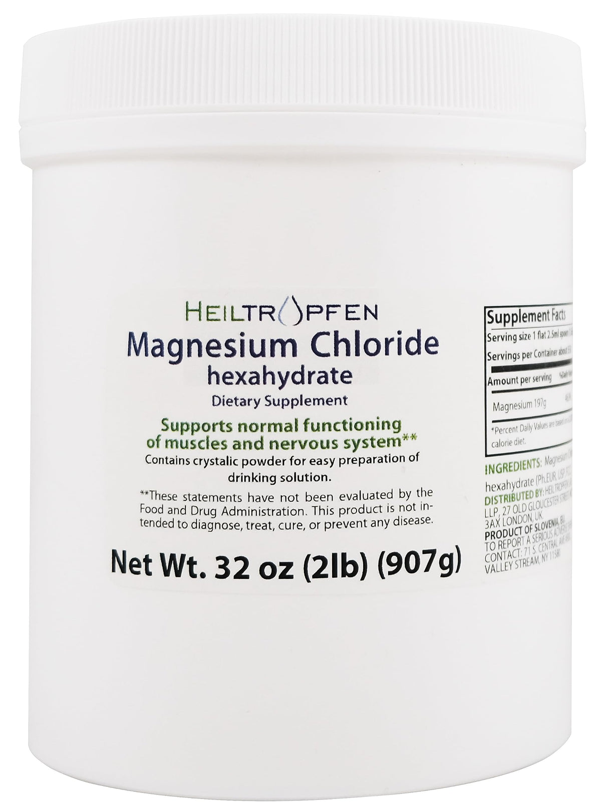 Chlorure de Magnésium Heiltropfen 1021 g - vue arrière