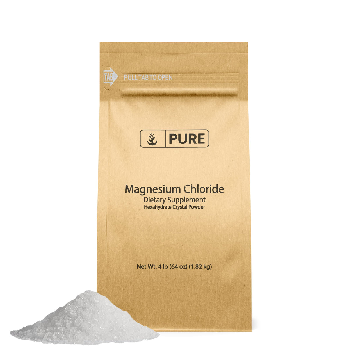 Chlorure de magnésium PURE ORIGINAL INGREDIENTS 1851g emballage avant