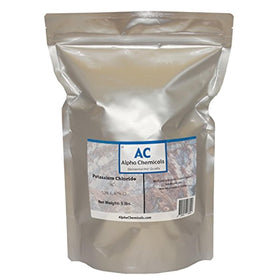 Chlorure de Potassium Alpha Chemicals 2360g vue avant avec sac refermable