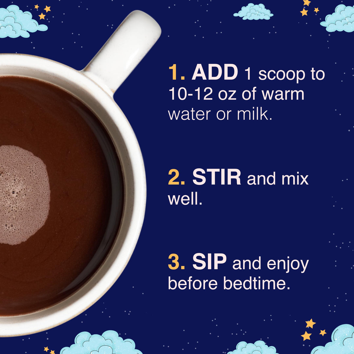 Chocolat chaud au magnésium Functional Micronutrients, vue arrière
