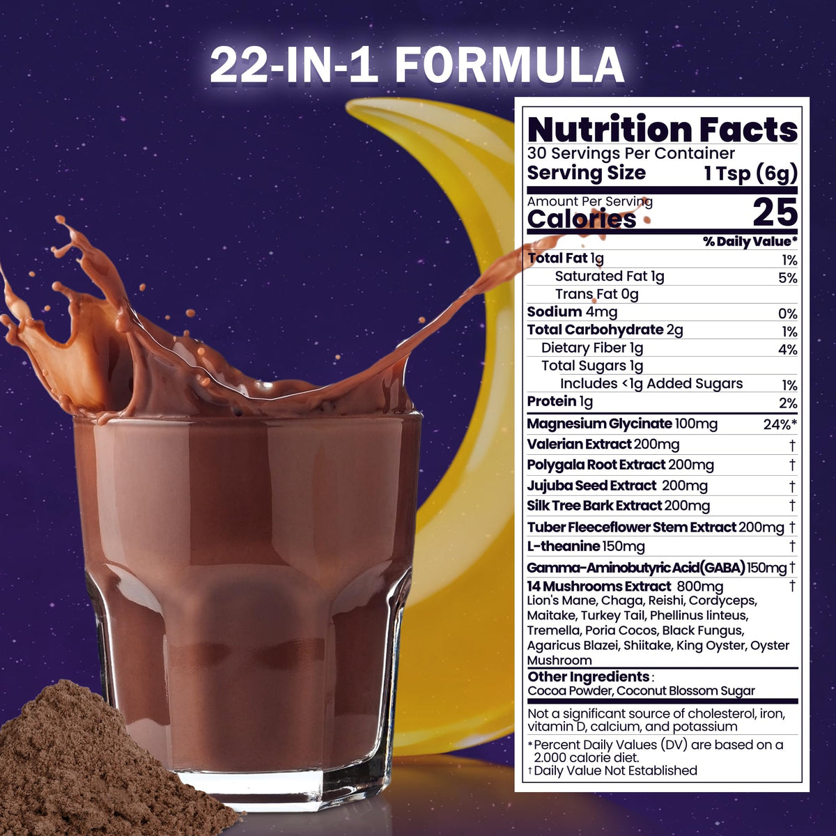 Chocolat chaud aux champignons NUTRATASTE préparation dans un bol