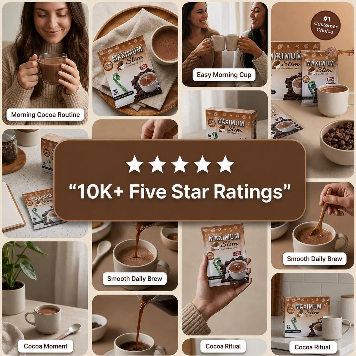 Chocolat instantané Maximum Slim sur une table