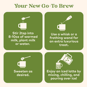 Chocolat Moringa Latte ORGANIC INDIA préparé dans une tasse