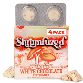 Chocolat Shrumfuzed aux champignons blanc menthe vue de face