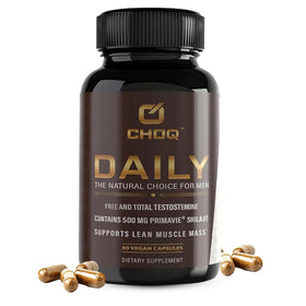 CHOQ Daily 500mg Shilajit Purifié capsule vegan front view