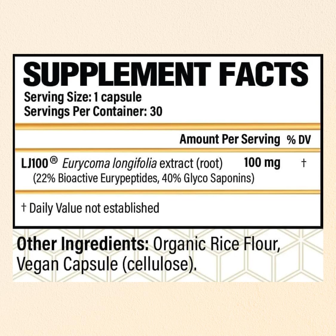 CHOQ Extrait de Tongkat Ali 100mg - emballage ouvert avec capsules