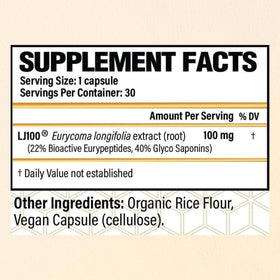 CHOQ Extrait de Tongkat Ali 100mg - emballage ouvert avec capsules