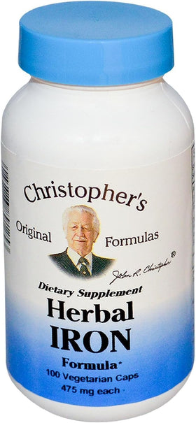 Christopher's Original Formulas Complément Alimentaire Fer 450 mg devant du produit