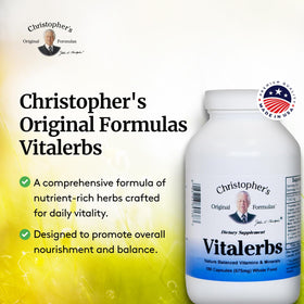 Christopher's Vitalerbs capsules sur fond blanc
