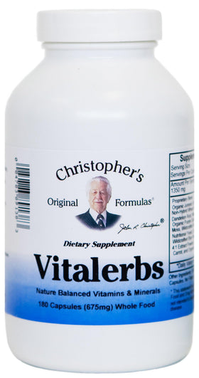 Christopher's Vitalerbs complément alimentaire 180 capsules vue avant