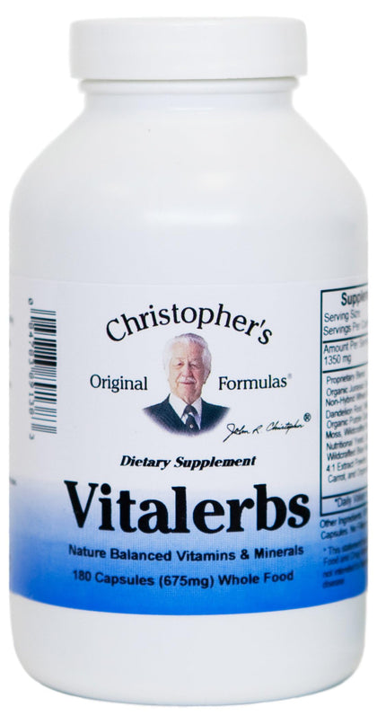 Christopher's Vitalerbs complément alimentaire 180 capsules vue avant