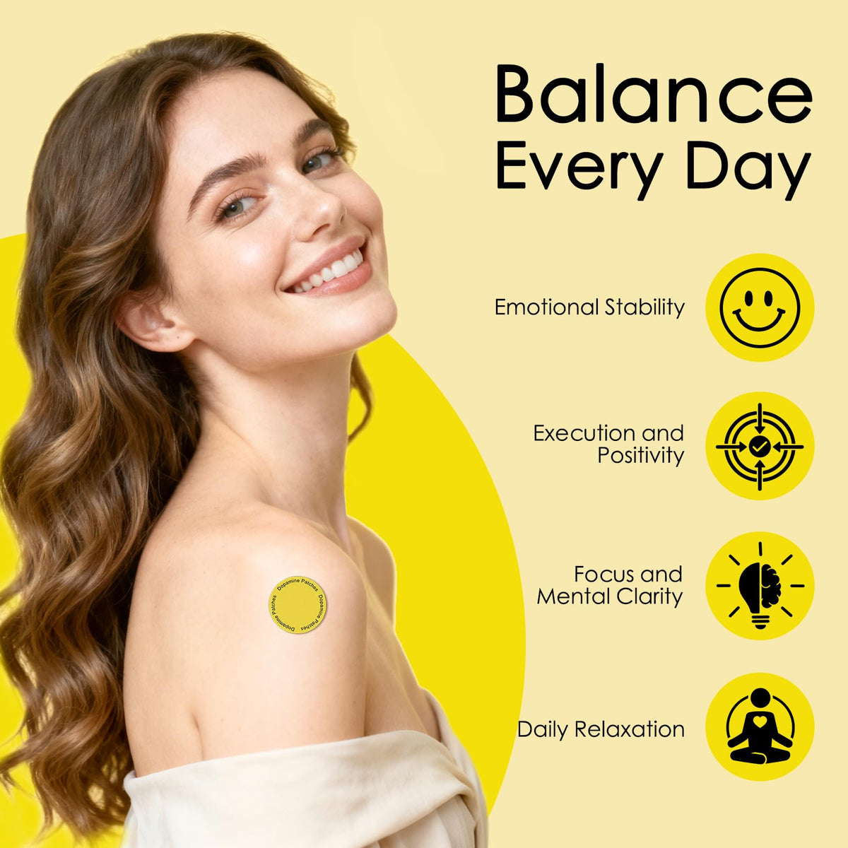 Chrxbei patch dopamine appliqué sur la peau
