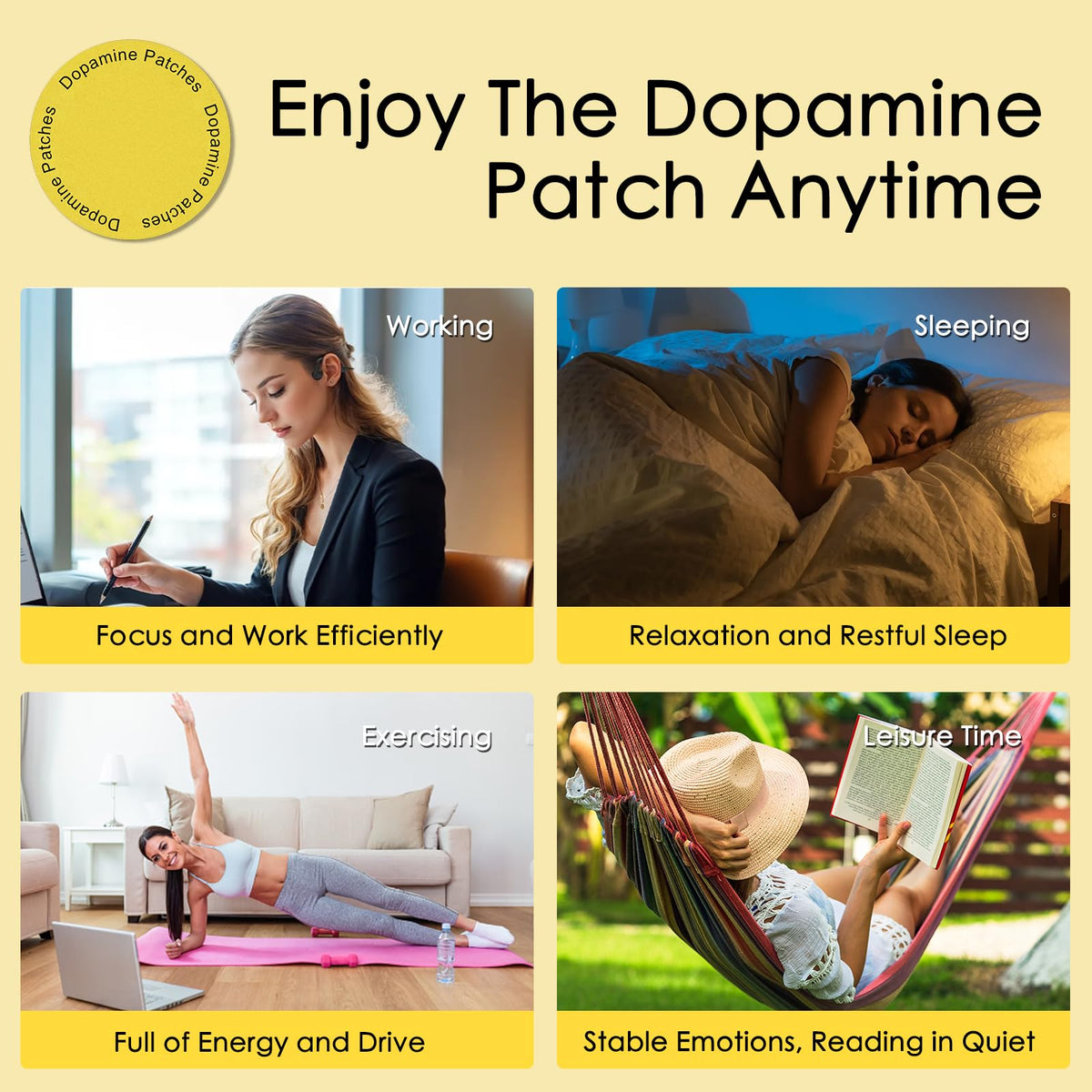 Chrxbei patch dopamine avec un environnement apaisant