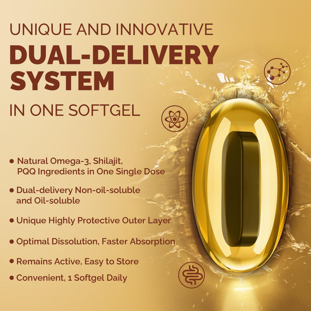 Ciaceae Ubiquinol CoQ10 600 MG Softgels avec capsule softgel visible