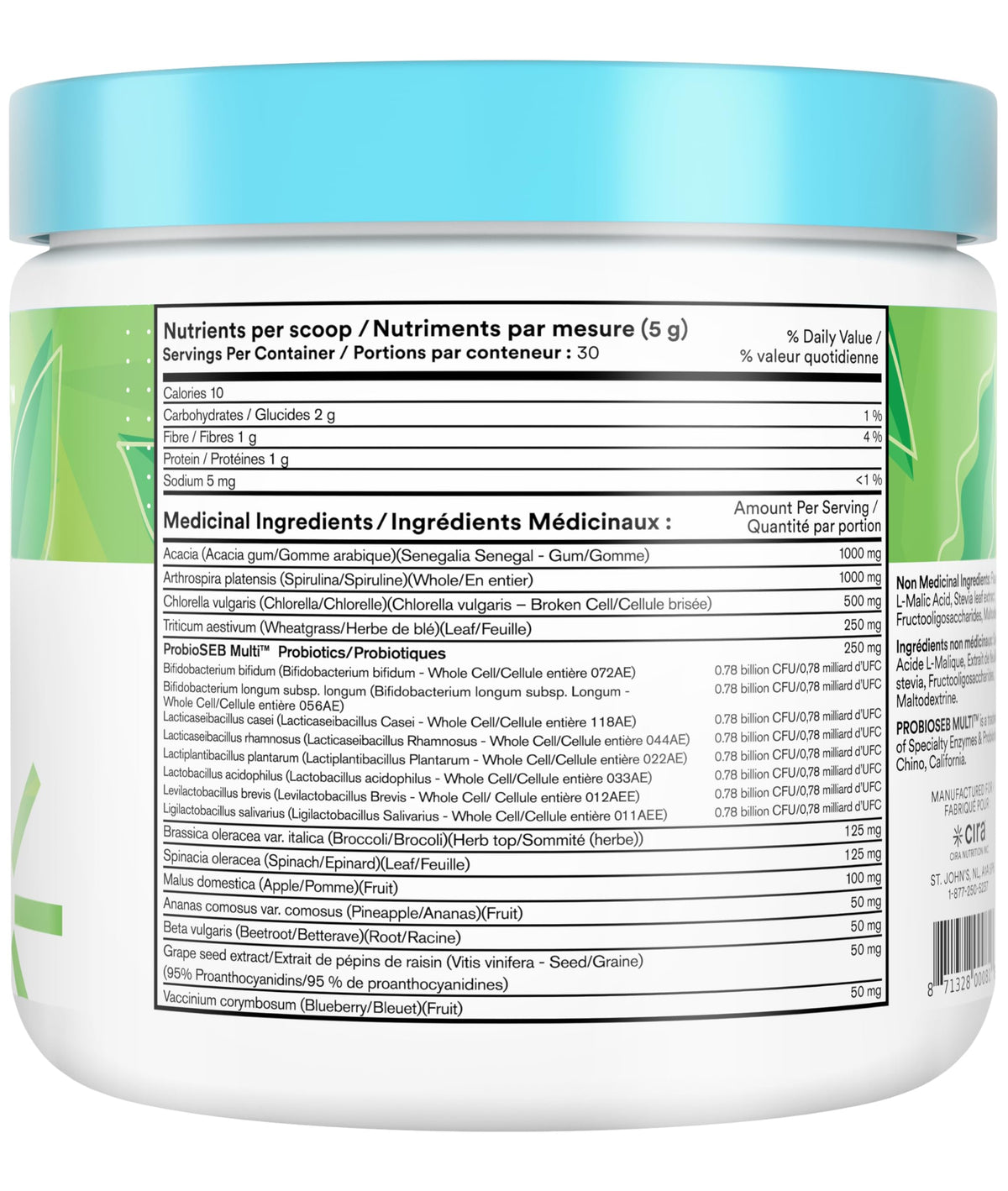 Cira Daily Greens poudre avec fruits frais