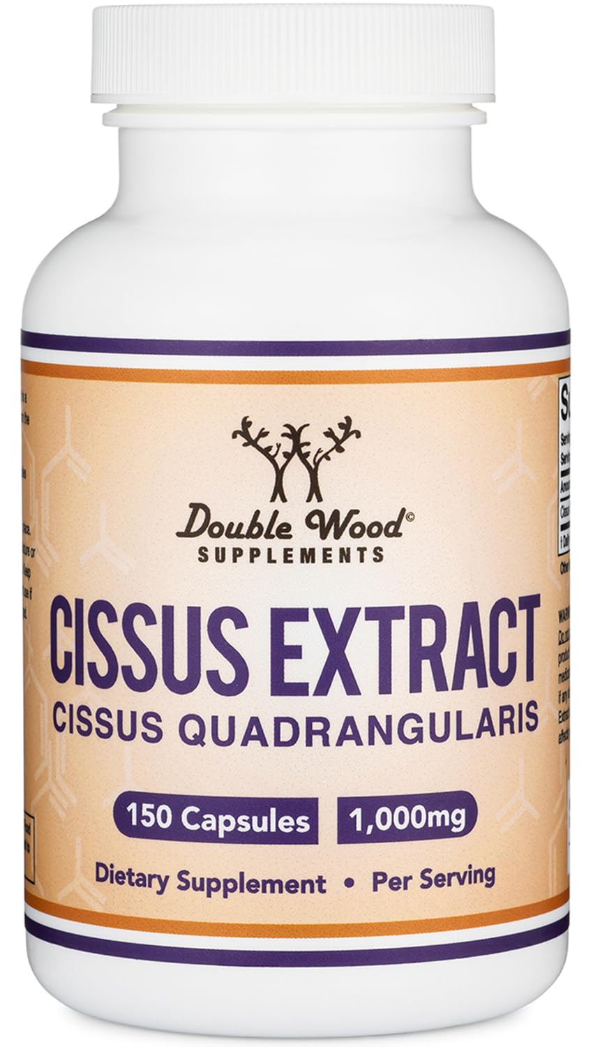 Cissus Quadrangularis 150 capsules ouvert et prêt à être utilisé