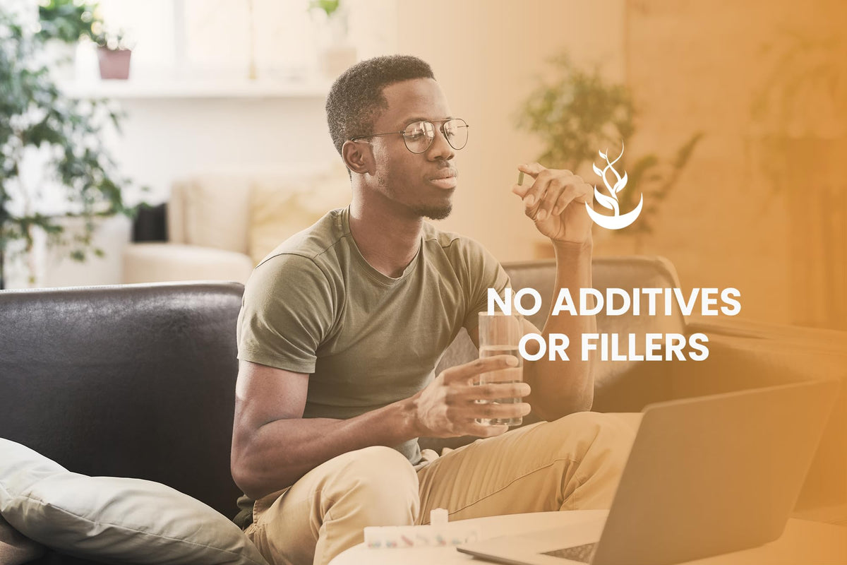 Cissus Quadrangularis capsules in a lifestyle setting