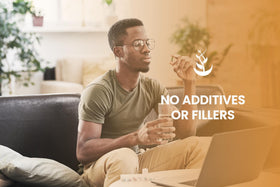Cissus Quadrangularis capsules in a lifestyle setting