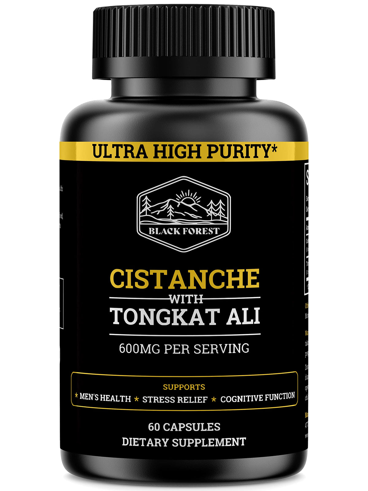 Cistanche Tubulosa 200mg & Tongkat Ali 400mg Black Forest, vue avant