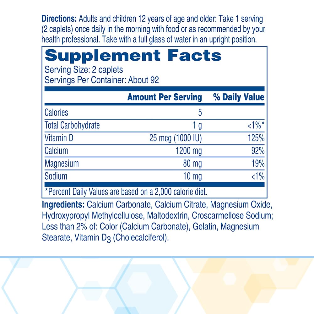 CITRACAL Complément Alimentaire Calcium 1200 mg informations nutritionnelles