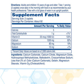 CITRACAL Complément Alimentaire Calcium 1200 mg informations nutritionnelles