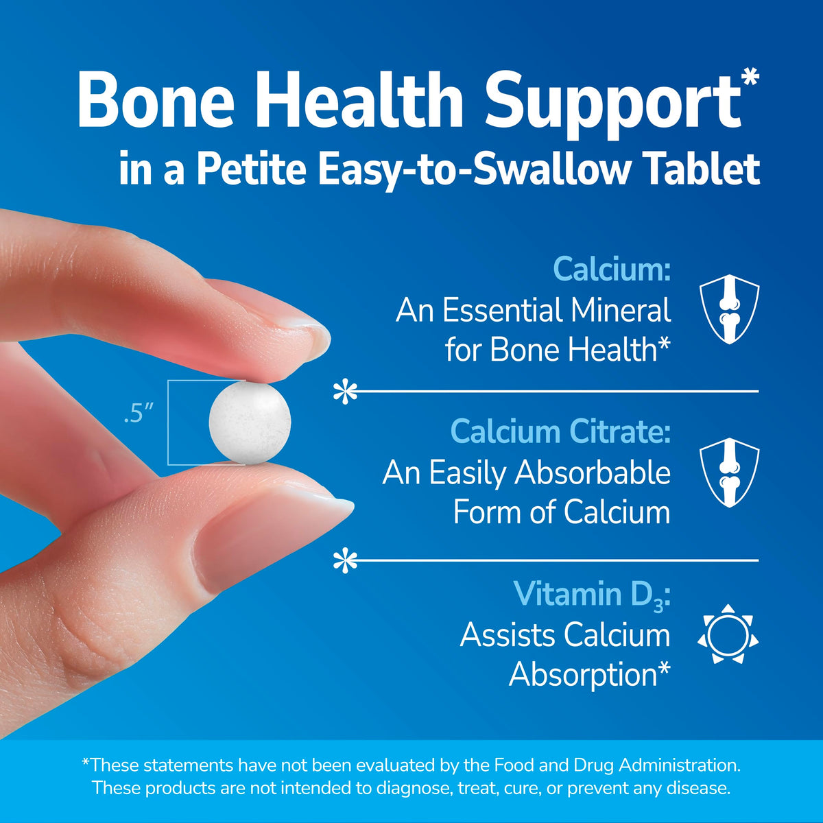 Citrate de Calcium + D3 200 Petites, capsules à l'intérieur du flacon