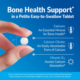 Citrate de Calcium + D3 200 Petites, capsules à l'intérieur du flacon