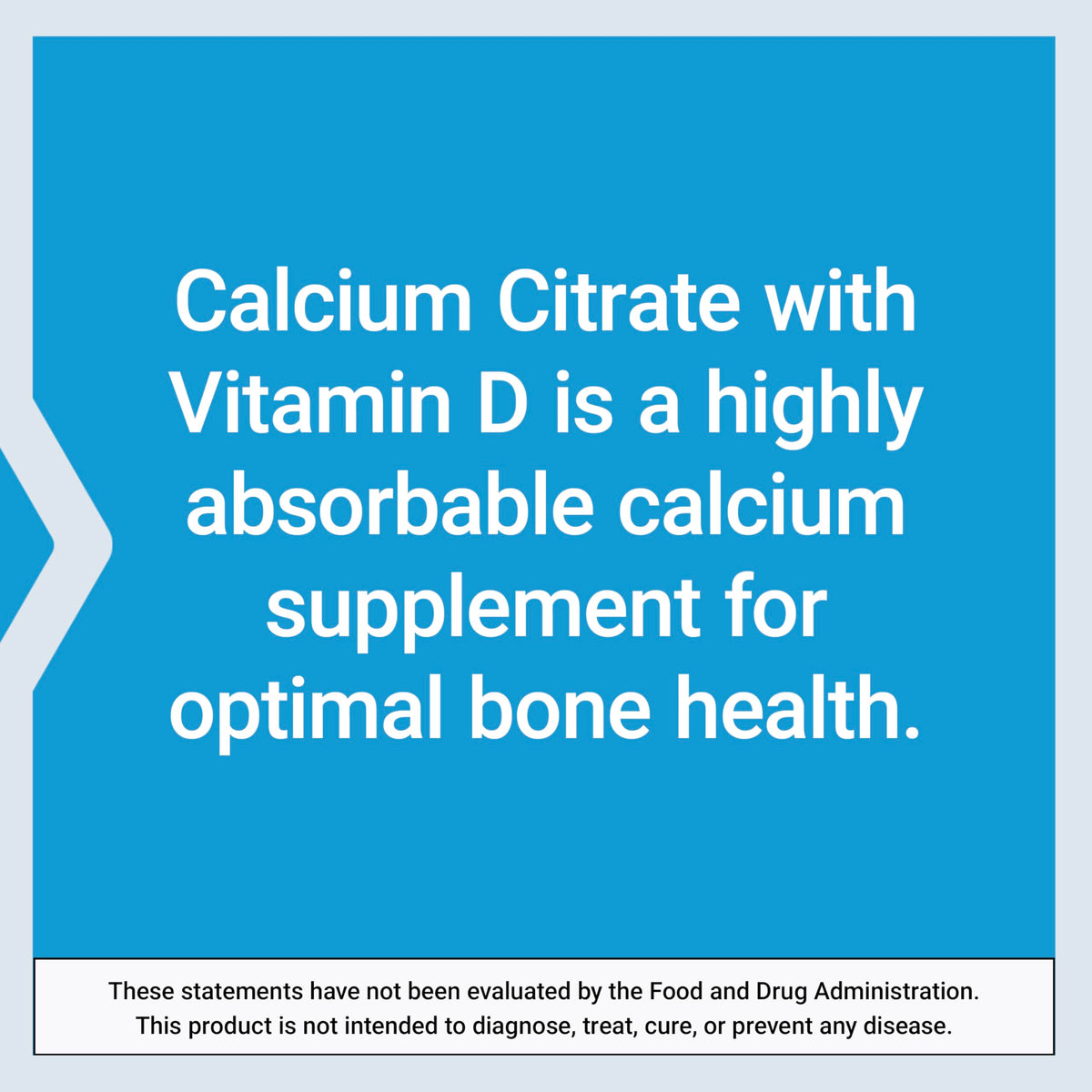 Citrate de Calcium Life Extension, vue de dos de l'emballage