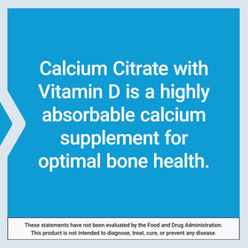 Citrate de Calcium Life Extension, vue de dos de l'emballage