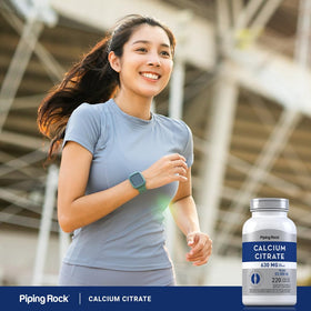 Citrate de Calcium Piping Rock 630 mg boîte ouverte
